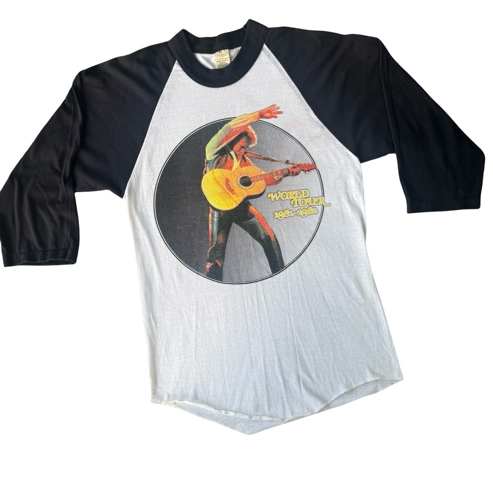 Vintage Neil Diamond World Tour 80s‎ Raglan T-Shirt Small Badger Tee